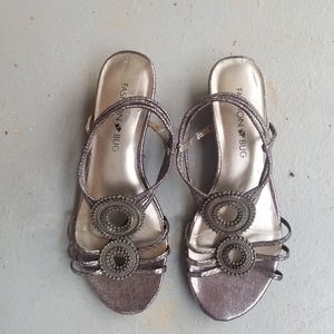 Like new sandals Pewter tone